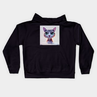 Cute Tabby Kitten Kids Hoodie